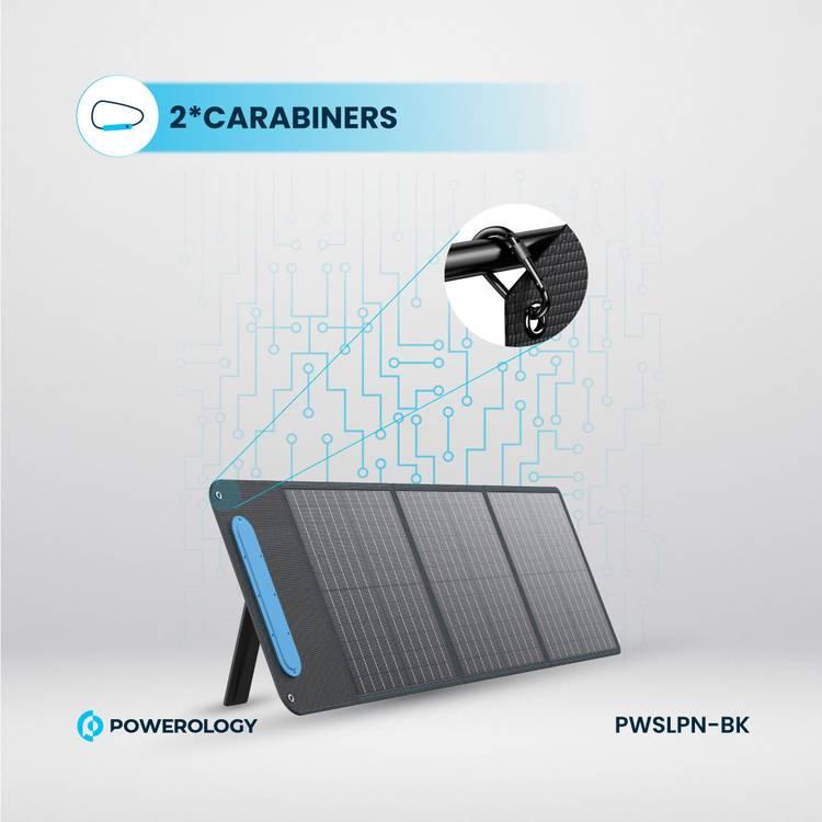 Powerology 60W Folding Design Portable Solar Panel - Black