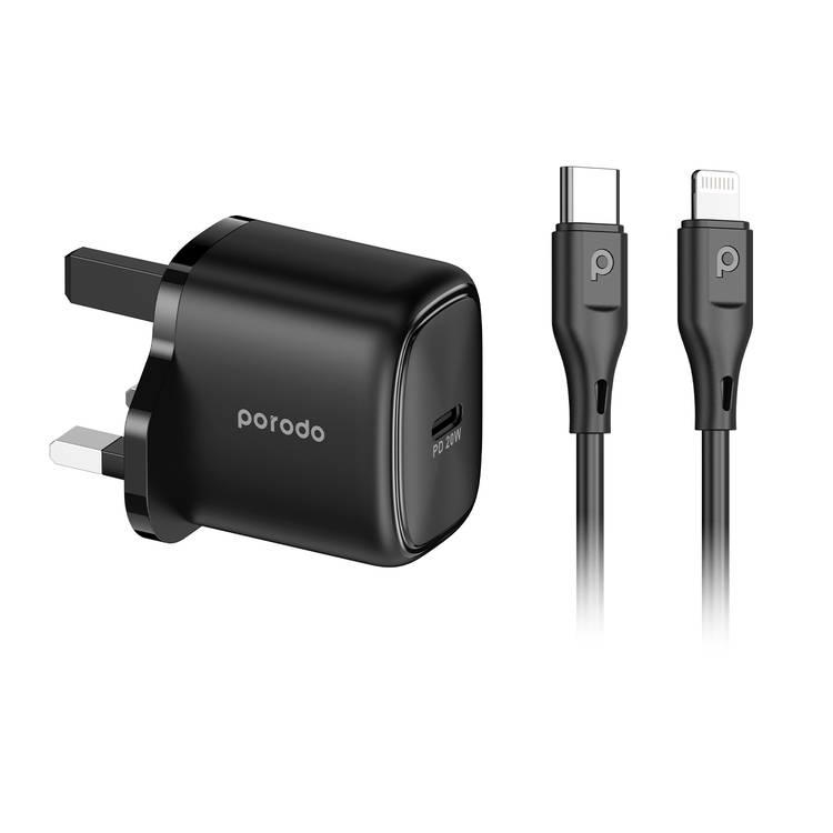 Porodo USB-C Power Delivery 20W Quick Charger - Black