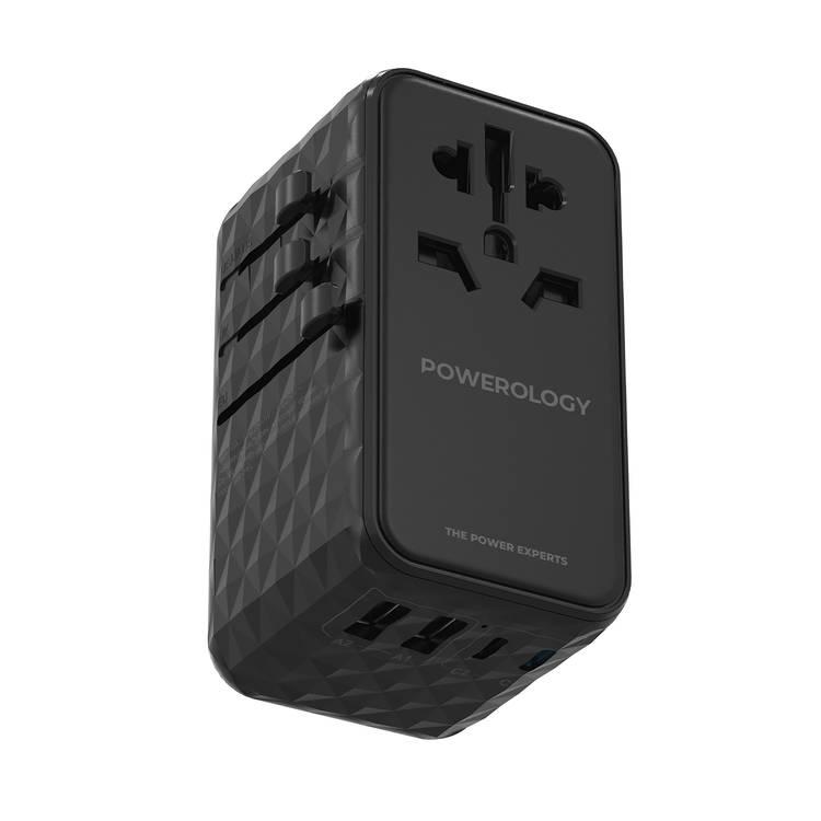 Powerology 4-Port Universal Gan Super Charger - Black