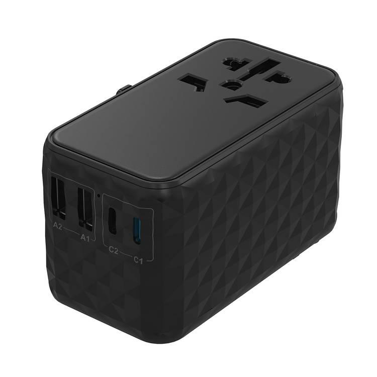 Powerology 4-Port Universal Gan Super Charger - Black