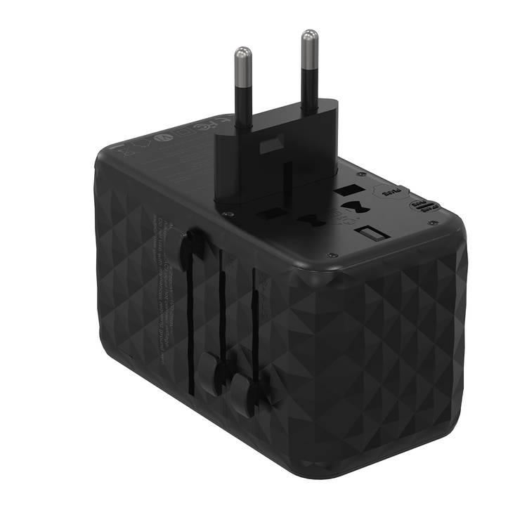 Powerology 4-Port Universal Gan Super Charger - Black