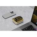 Porodo Compact Power Bank 20000mAh with Out Cable USB-A, Type-C and Lightning, 20W Power Delivery, Simultaneous Charging - Gold 