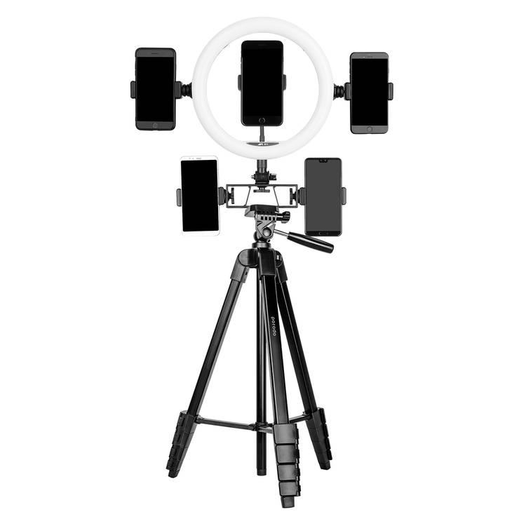 Porodo Professional Gimbal Tripod With Phone Mount - Black