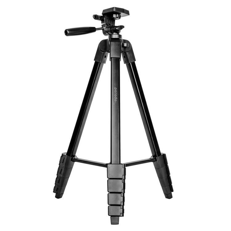 Porodo Professional Gimbal Tripod With Phone Mount - Black