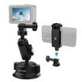 Porodo 2in1 Mobile and Camera Mount with Suction Base  - Black