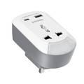 Porodo 3in1 Multi-type Socket with AC USB-A / Type-C UK  - White