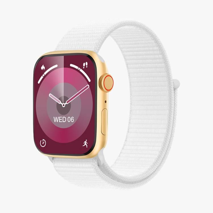 Green Lion Active SE Square Display SmartWatch  - White / Gold - 2.1 Inch