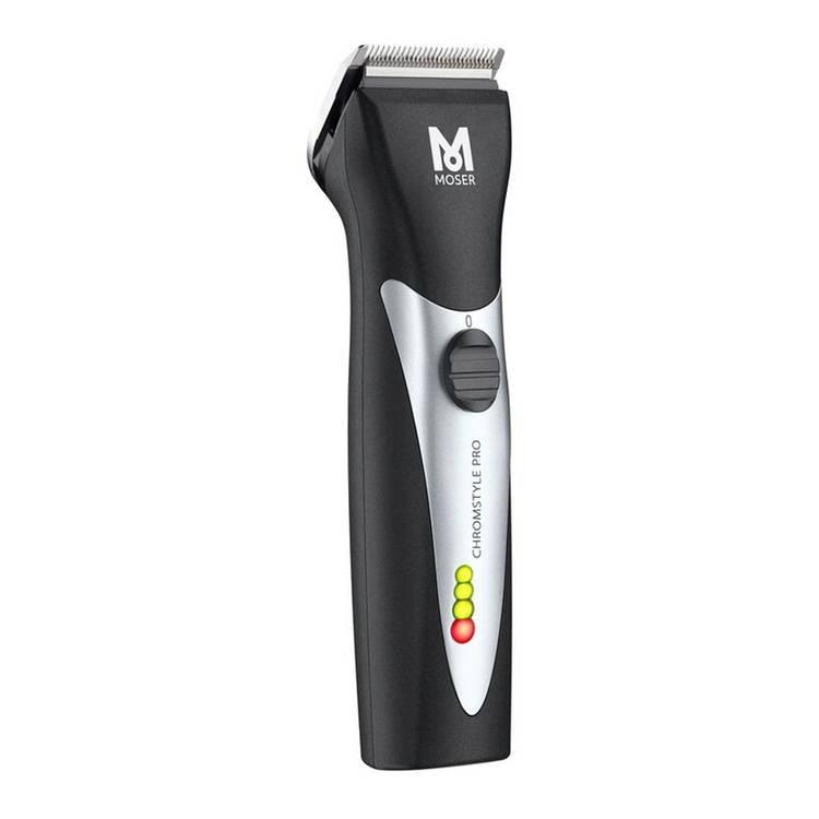 Moser ChromStyle Pro Professional Cord/Cordless Hair Clipper - Black / Silver