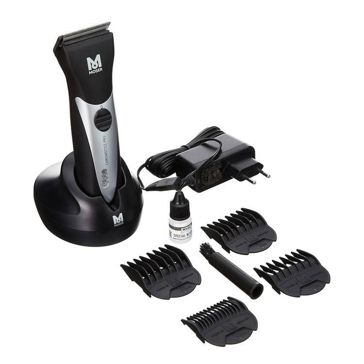 Moser ChromStyle Pro Professional Cord/Cordless Hair Clipper - Black / Silver