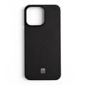 Levelo Sergei Aramid Fiber Case For iPhone 15 Pro - Black