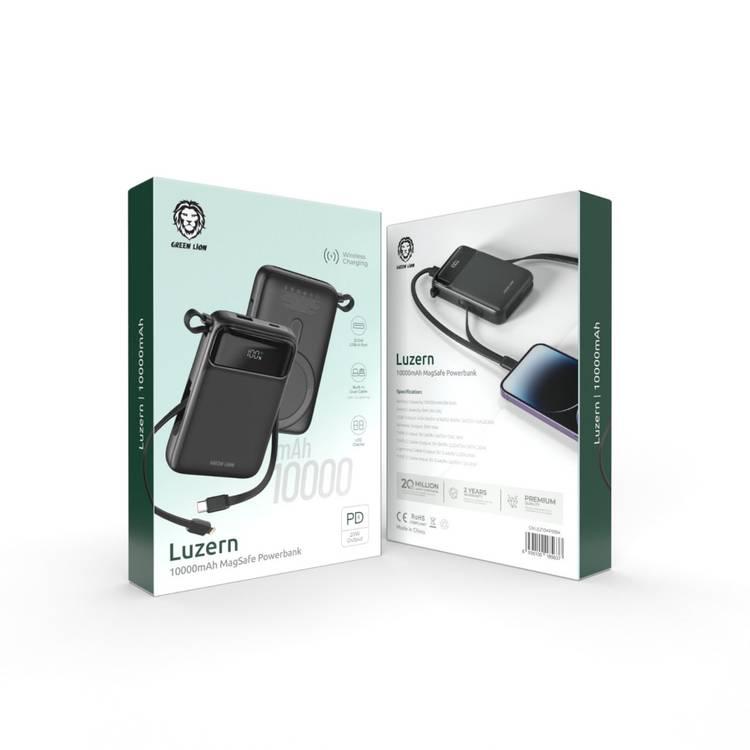 Green Lion Luzern Mag Safe Power Bank - Black 