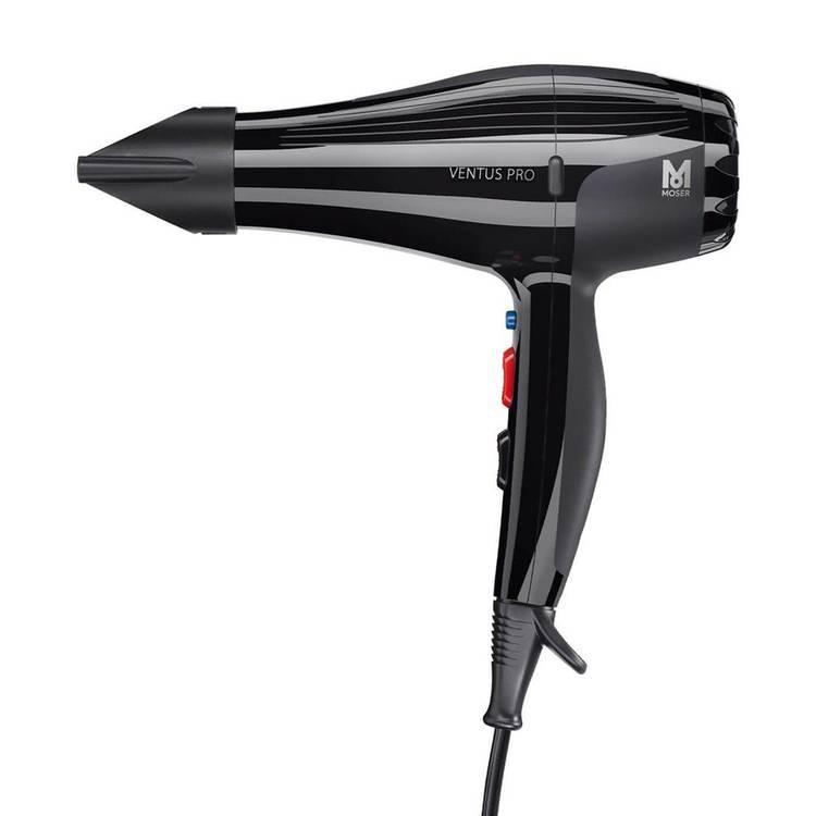 Moser Ventus Pro Premium 2200W Compact Professional Hair Dryer - Black / Silver