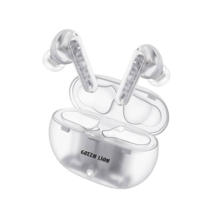 Green Lion Transparent Pro 2 Wireless Earbuds - White