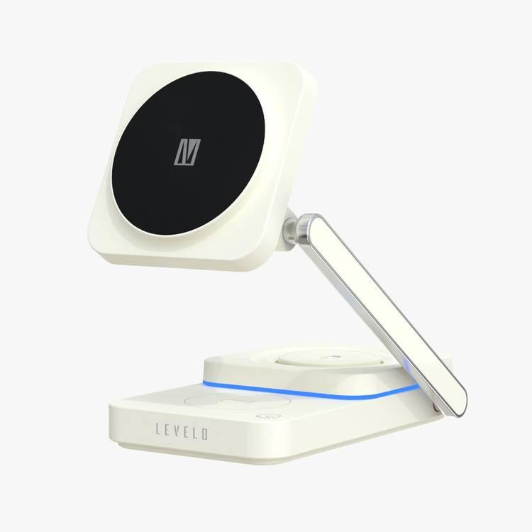 Levelo Aurora 3 In 1 Wireless Charger  - White