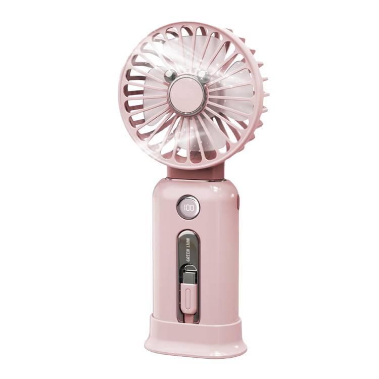 Green Lion WindMate Portable Fan & Powerbank - Pink