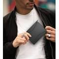 Levelo Offshore Passport Holder Leather Case - Black