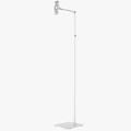 Powerology Multi Joint Floor Stand, Compatible with 4.7" to 12.9" Phones & Tablets, 360° Rotating Head, Telescopic & Flexible Arm Design, 170cm Height, Heavy Base - White