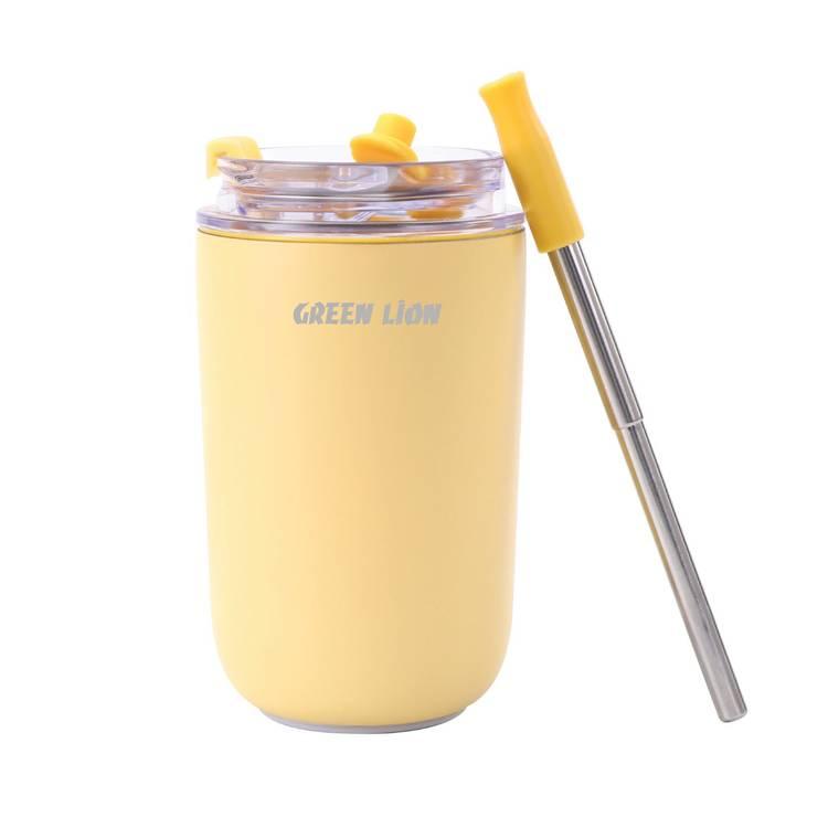 Green Lion Vacuum Travel Mug Lite - Cream