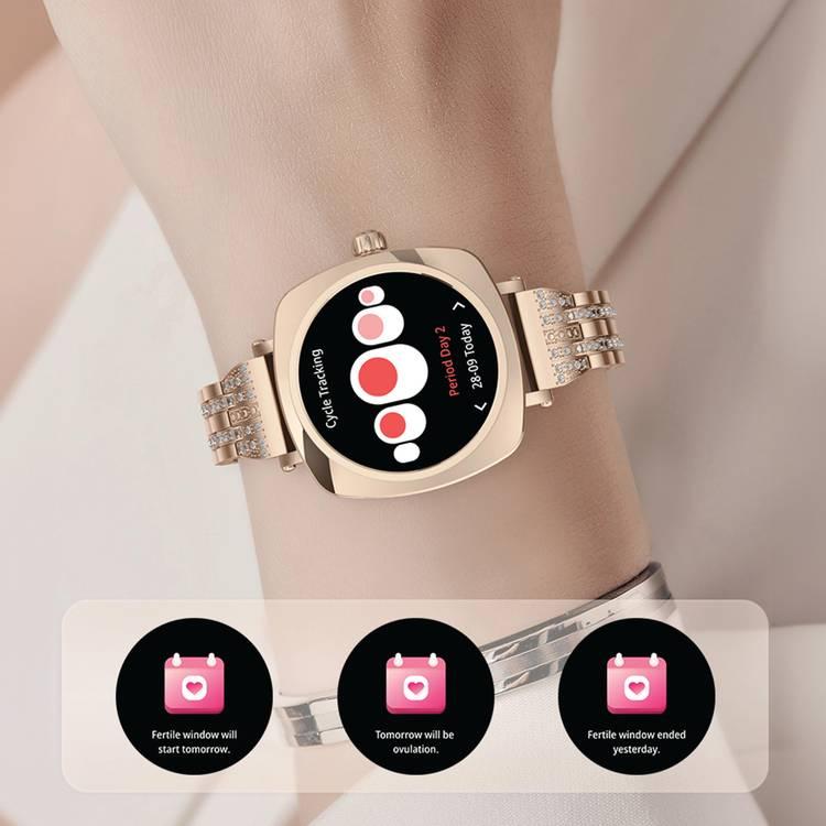 Green Lion Leyla’s Smart Watch Amoled - Gold - 1.19"