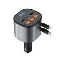 Green Lion FM Retractable 50W Car Charger - Black