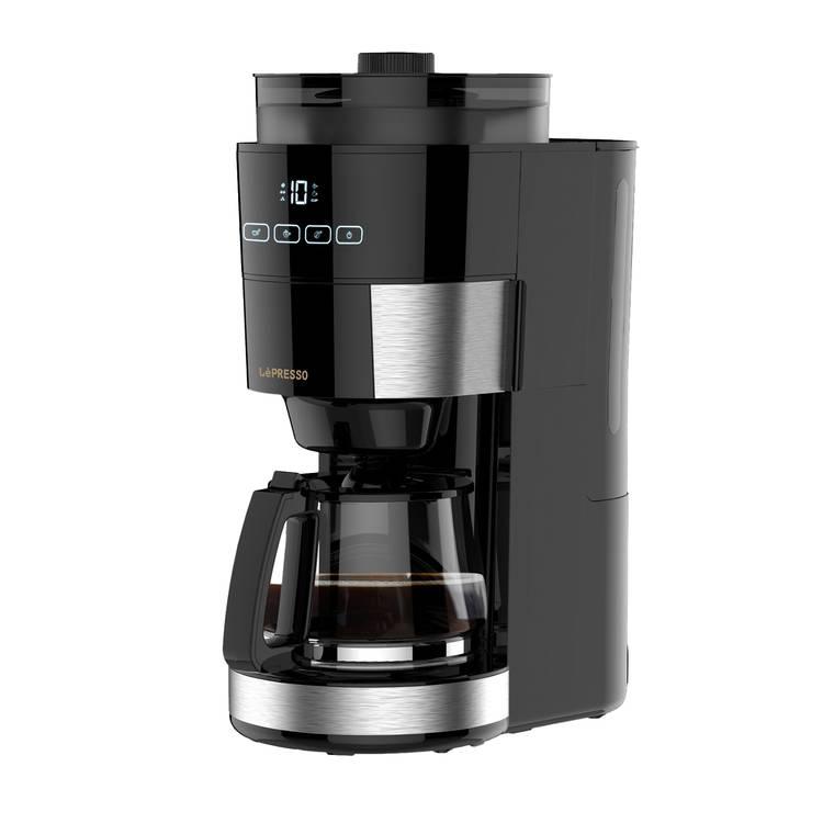 Lepresso Coffee Brewer with Bean Grinder - Black