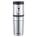 LePresso Portable Mug Burr Grinder Coffee Maker - Silver