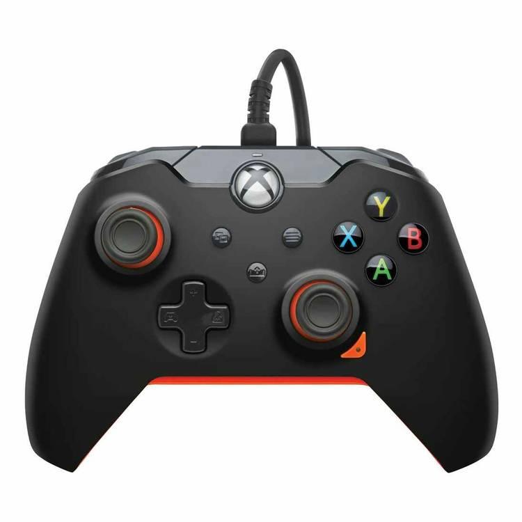 PDP Controller for  Xbox Series X/S/PC - Atomic Black - Black / Orange