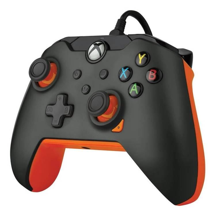 PDP Controller for  Xbox Series X/S/PC - Atomic Black - Black / Orange