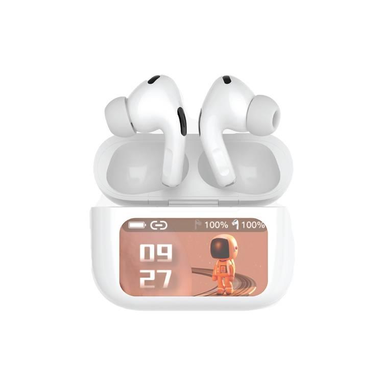 Green Lion Touch Tone Lite Earbuds with Active Noise Cancellation - White