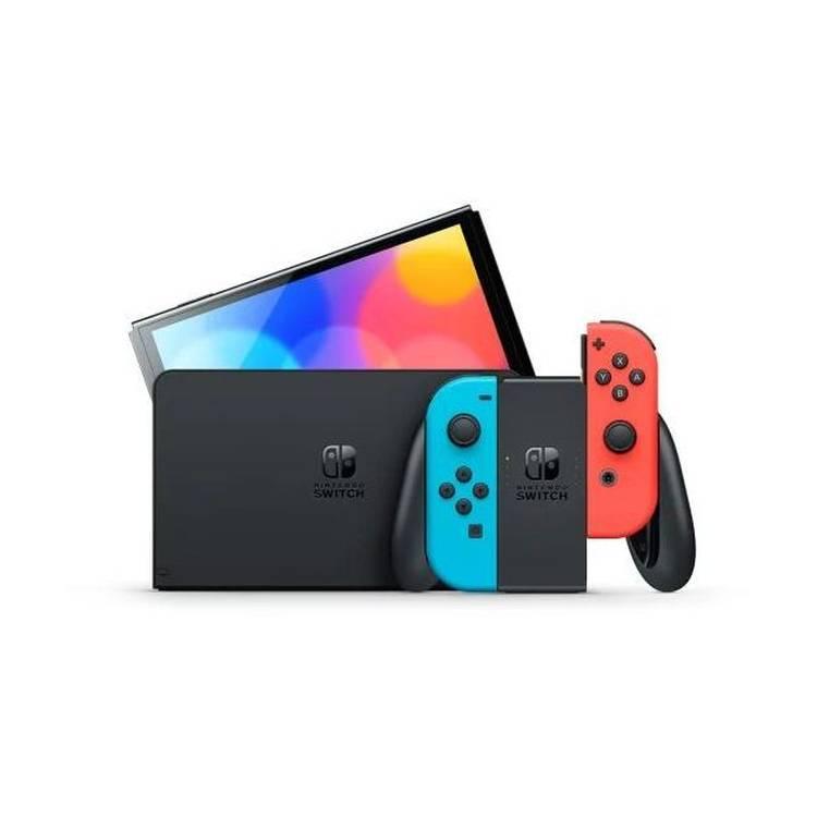 Nintendo Switch OLED Neon Joy-Con Console - Red / Blue