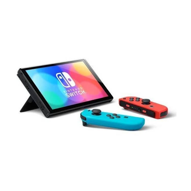 Nintendo Switch OLED Neon Joy-Con Console - Red / Blue