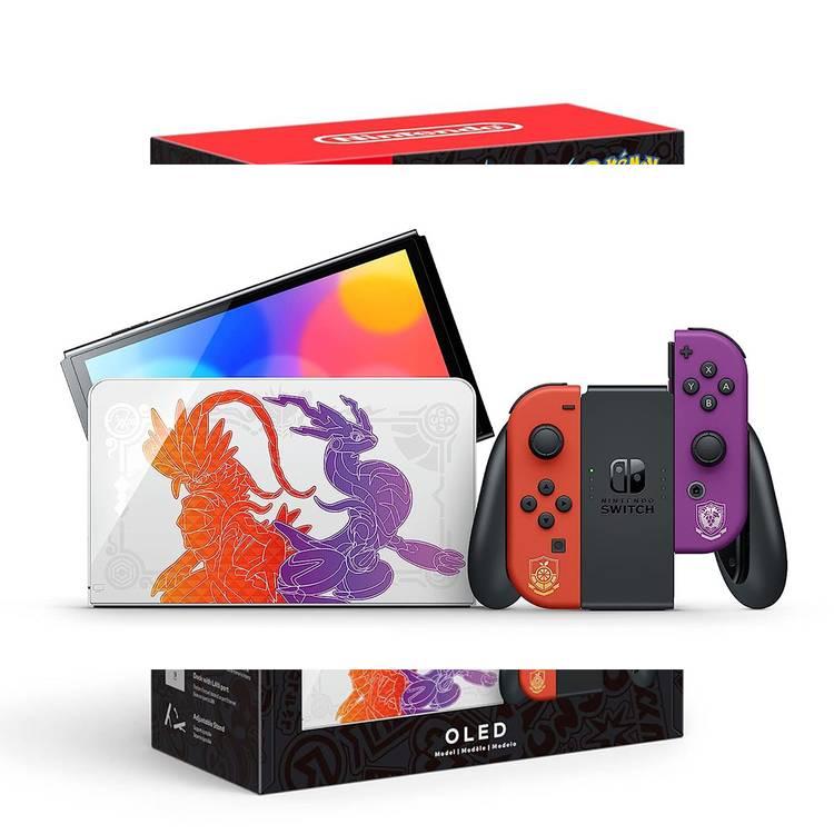 Nintendo Switch OLED - Pokemon Scarlet and Violet Edition - Black / Purple / Red