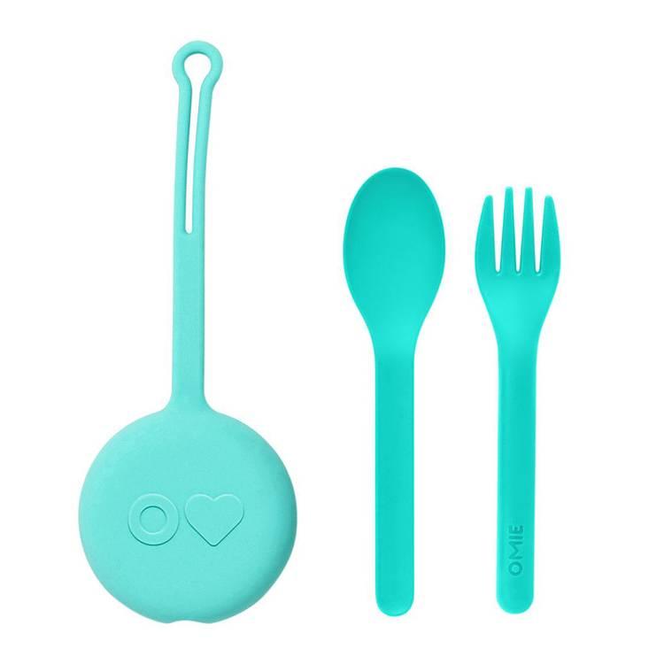 Omielife Utensil + Holder Set - Mint