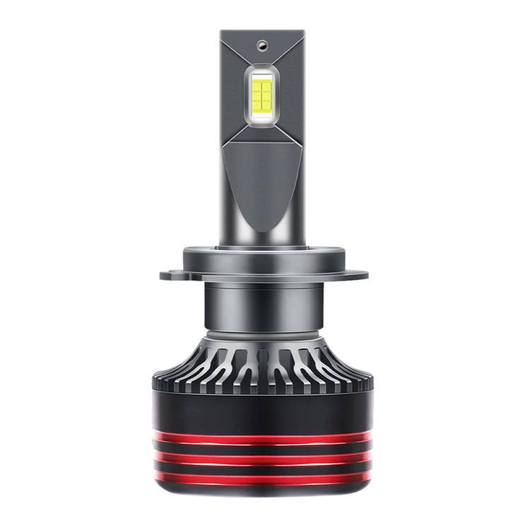 Powerology 70W LED Car Headlight Bulbs H7, 6000LM Super Bright Light, Heat Dissipation, Easy Installation - Black