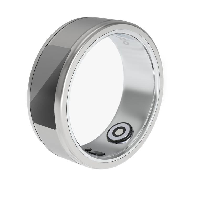 Porodo Wearable Smart Ring Size 11 with Touch Function, Anti-Bacterial Stainless Steel, Lithium Polymer, 4.5g, 16mAh - Silver