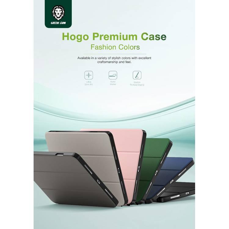  Green Lion Hogo Premium Case with Pencil Holder, Stable Tri-Fold Stand, Magnetic Smart Case, Slim and Lightweight, Full Protection - Beige