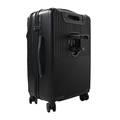  Levelo Odyssey 22" Front Opening LID Travel Luggage,30KG Weight Bearing, Shock Resistance, 360° Wheels Rotation, Telescopic Handle - Black