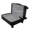  Levelo Odyssey 22" Front Opening LID Travel Luggage,30KG Weight Bearing, Shock Resistance, 360° Wheels Rotation, Telescopic Handle - Black