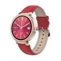 Porodo Belle Lady Smart Watch Rose Gold Dial, Bluetooth V5.4, AMOLED Display, IP68 Water Resistant, Activity Tracker, Bluetooth Calling, Compatible With IOS & Android - Red