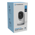 Powerology Indoor PTZ Smart Camera, 2304x1296pixels Resolution, 3MP, Motion Sensor, Night Vision, 100° Field of Vision, Echo Cancellation Audio, Two Way Audio, 2.4GHz Wi-fi - White 