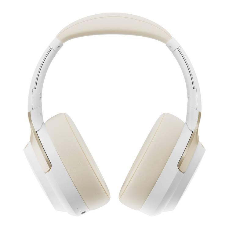 Porodo Soundtec Eclipse Wireless Over-Ear Headphones, High-Clarity Mic with ENC, 50 Hours Playtime, 400mAh Battery, Multi Function Buttons, Type C Charging, Compatible with All Phones for Enhanced Music and Calls - White/Gold