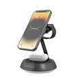 Levelo Sienese 3 In 1 Wireless Charger, Night Light, Touch Control, Strong Magnetic Force, Heat Dissipation System - Black