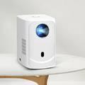 Porodo Mini Projector Wireless Mirroring, Patented Dust-Proof Structure, HDMI, USB and Audio output Ports, 50,000 Hours Life, Bluetooth 5.0, WiFi, 55W Rated Power - White   