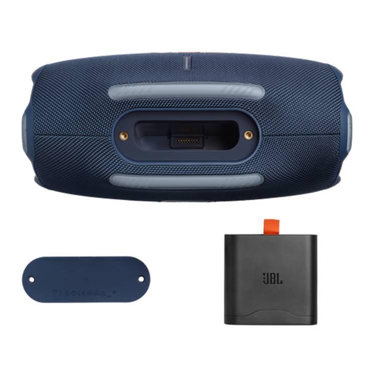 مكبر صوت لاسلكي محمول JBL Xtreme4، عمر بطارية 24 ساعة، بلوتوث 5.3، AUX، وقت شحن 3.5 ساعة، بنك طاقة مدمج، بطارية قابلة للتكرار، صديق للبيئة - أزرق