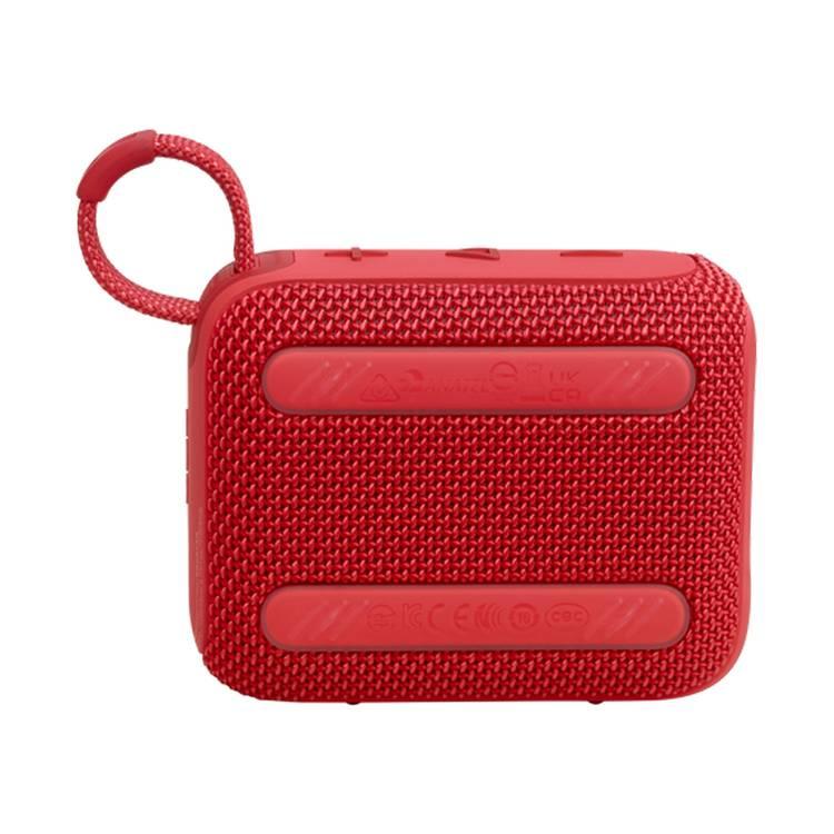 JBL Go4 Portable Wireless Speaker, 7h Playtime, Bluetooth 5.3, Water & Dust Resistant, Supports Auracast - Red