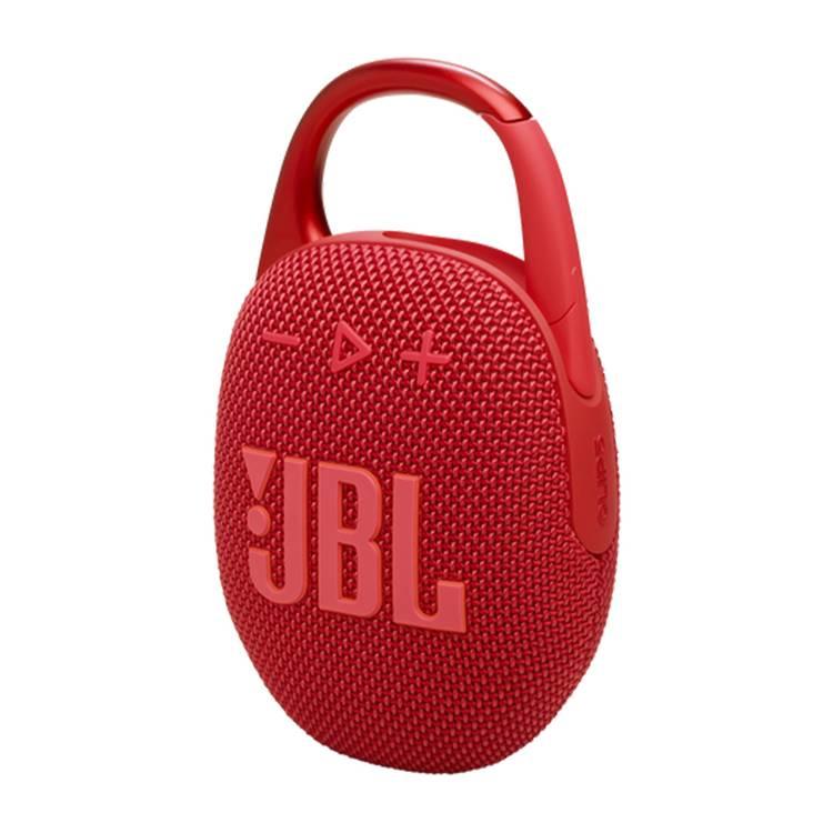 JBL Clip 5 Portable Wireless Speaker, Bluetooth 5.3, 3 Hours Charging Time, 7W Output Power, 15 Hours Battery Life, IP67 Waterproof & Dustproof - Red