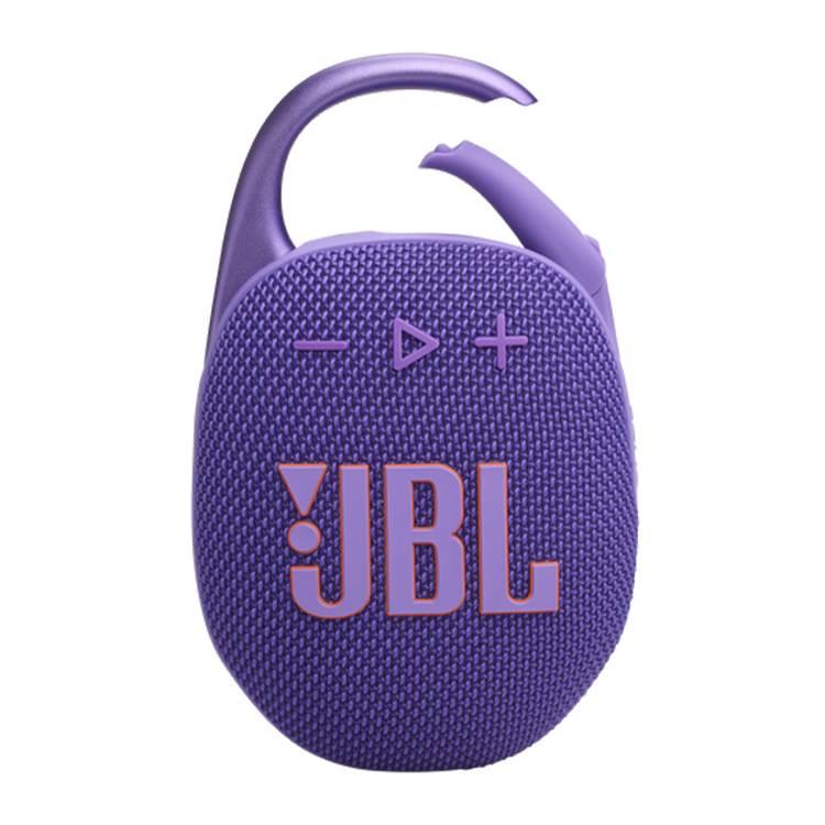 JBL Clip 5 Portable Wireless Speaker, Bluetooth 5.3, 3 Hours Charging Time, 7W Output Power, 15 Hours Battery Life, IP67 Waterproof & Dustproof - Purple