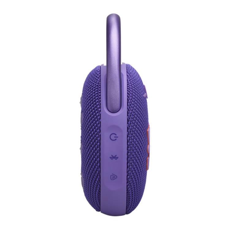 JBL Clip 5 Portable Wireless Speaker, Bluetooth 5.3, 3 Hours Charging Time, 7W Output Power, 15 Hours Battery Life, IP67 Waterproof & Dustproof - Purple