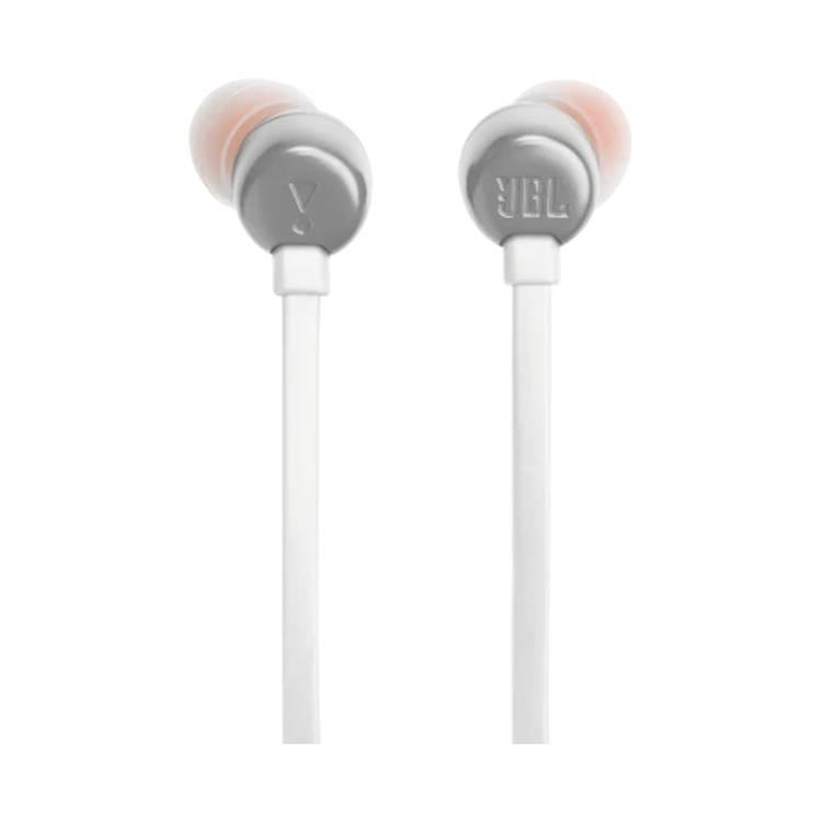 JBL T310C USB-C Wired Earphones, High Resolution Audio, Tangle-Free Flat Cable, Digital to Analog Converter, Compatible with PCs/Mobiles/Gaming Consoles, Pure Bass Sound, 1.2m - White