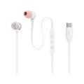 JBL T310C USB-C Wired Earphones, High Resolution Audio, Tangle-Free Flat Cable, Digital to Analog Converter, Compatible with PCs/Mobiles/Gaming Consoles, Pure Bass Sound, 1.2m - White